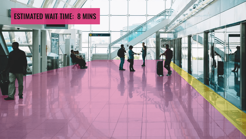 \*Estimate wait times based on count of passengers\*
