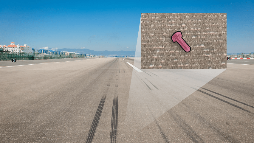 \*Identify foreign objects on the tarmac\*