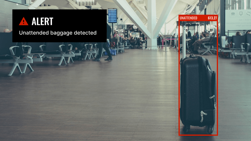 \*Get alerts for unattended baggage\*